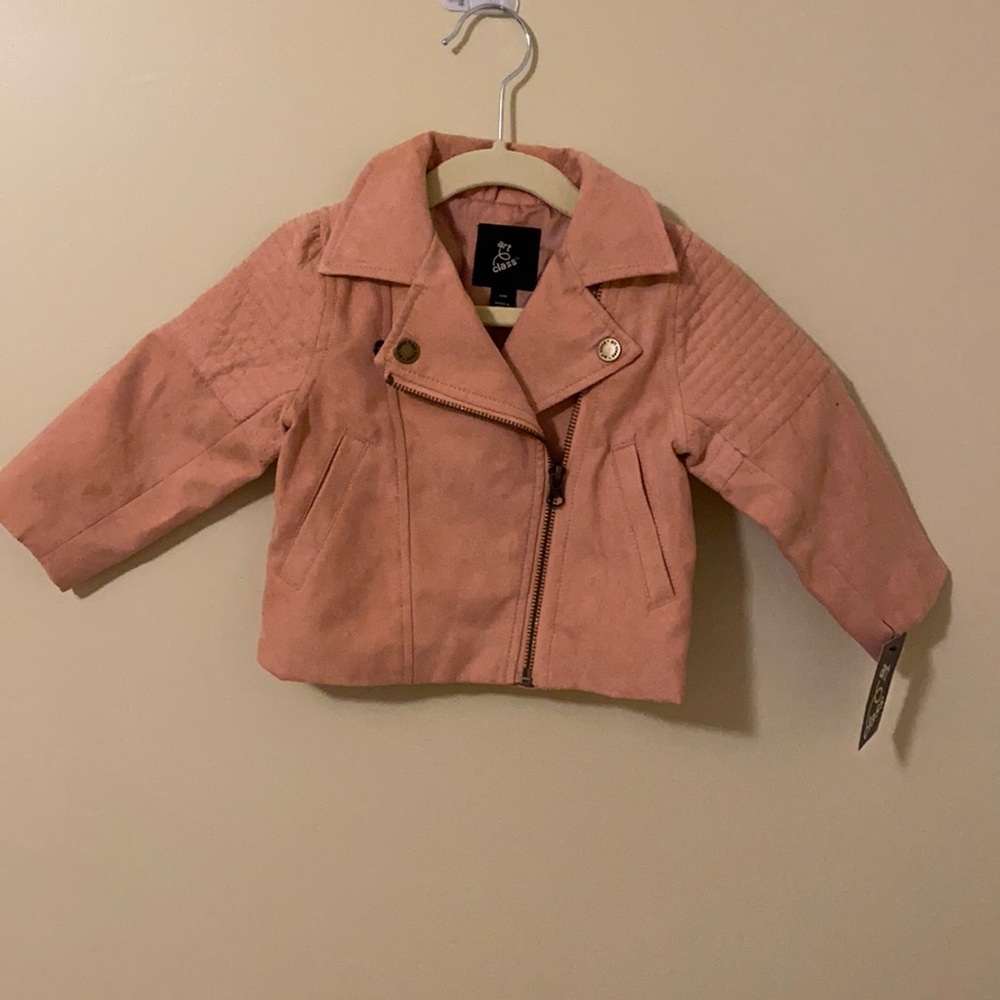 Pink suede jacket NWT